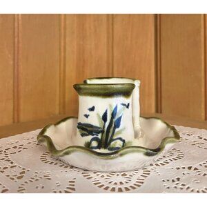 Vintage Nancyware Art Pottery Ceramic Sponge Holder Blue Green Outerbanks Studio
